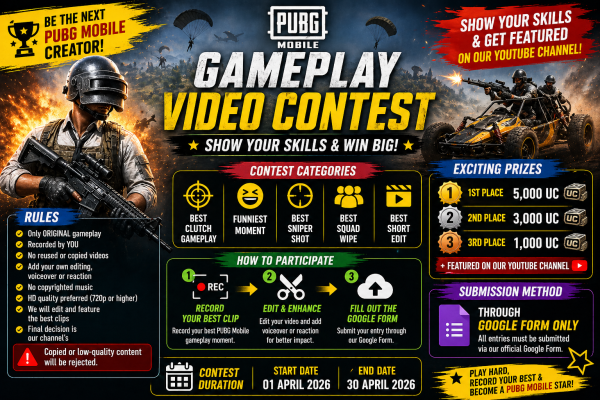 🎮🔥 PUBG Mobile Gameplay Contest 🔥🎮